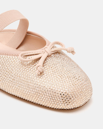 CUTESY Rhinestone Slip-On Ballet Mule Women's Flat | Steve Madden