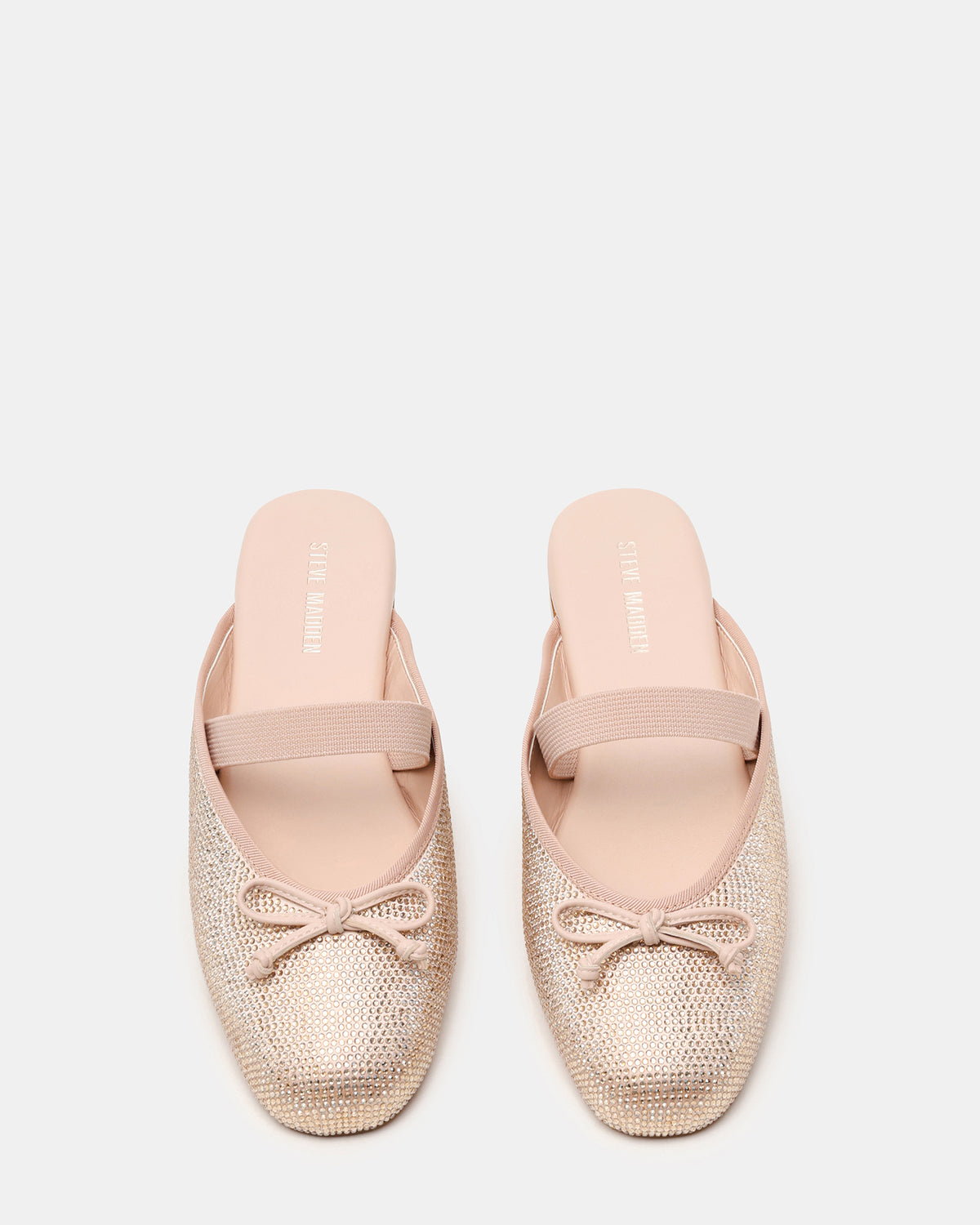 CUTESY Rhinestone Slip-On Ballet Mule Women's Flat | Steve Madden