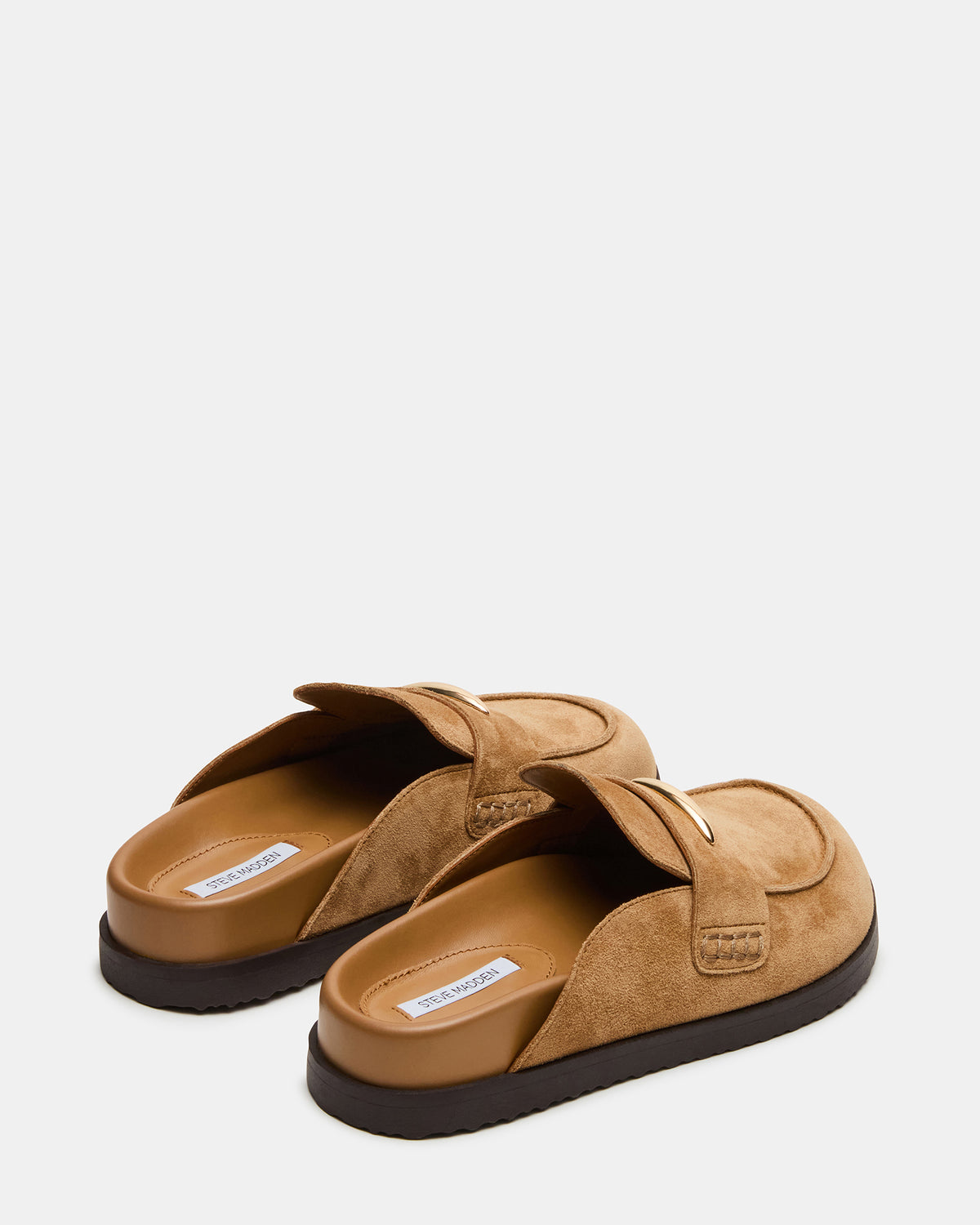 TOBIN Chestnut Suede Slip-On Mule Women's Flat | Steve Madden