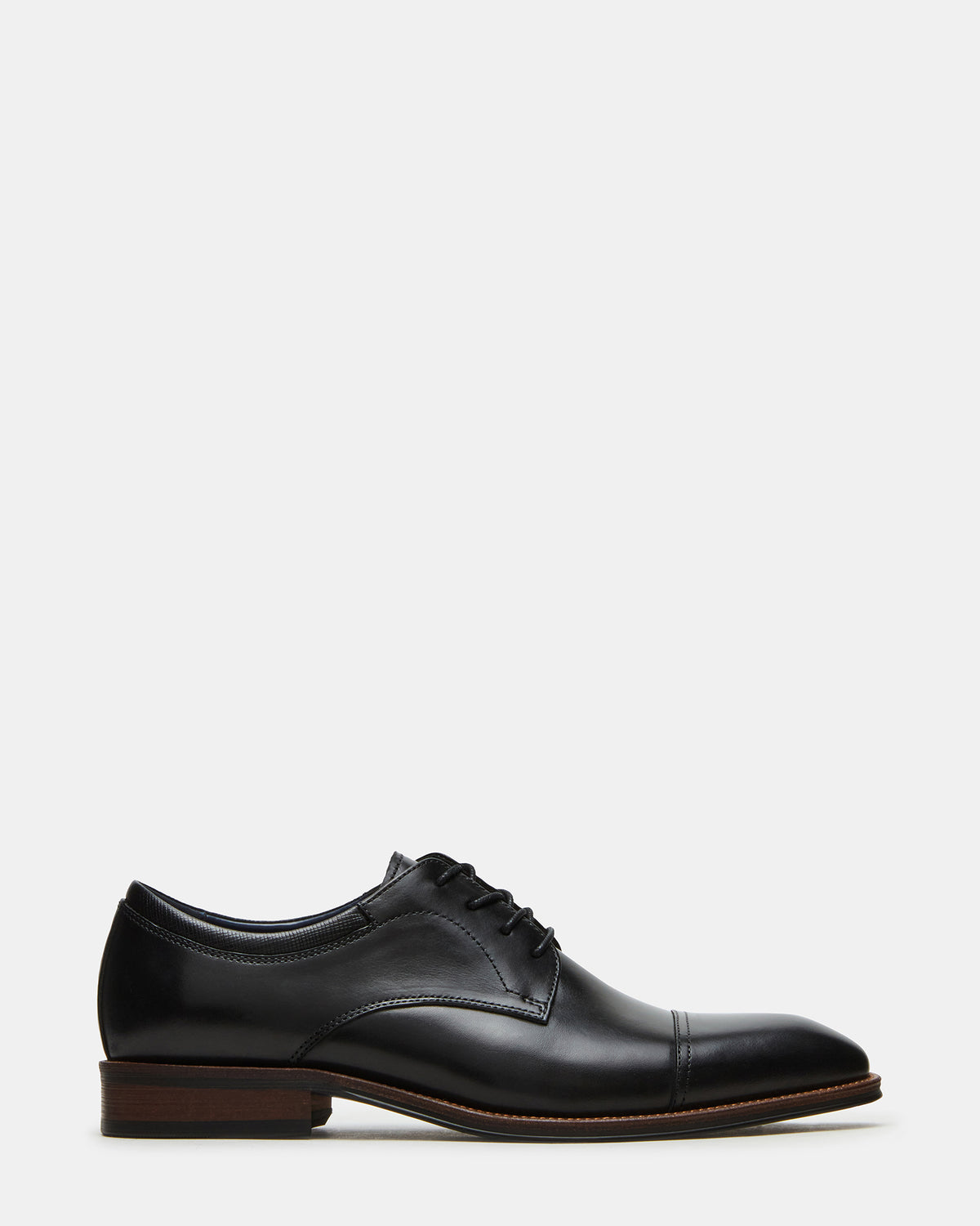 HASEN Black Leather Men's Lace-Up Dress Shoe | Steve Madden