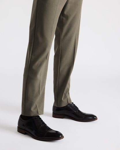 HASEN Black Leather Men's Lace-Up Dress Shoe | Steve Madden