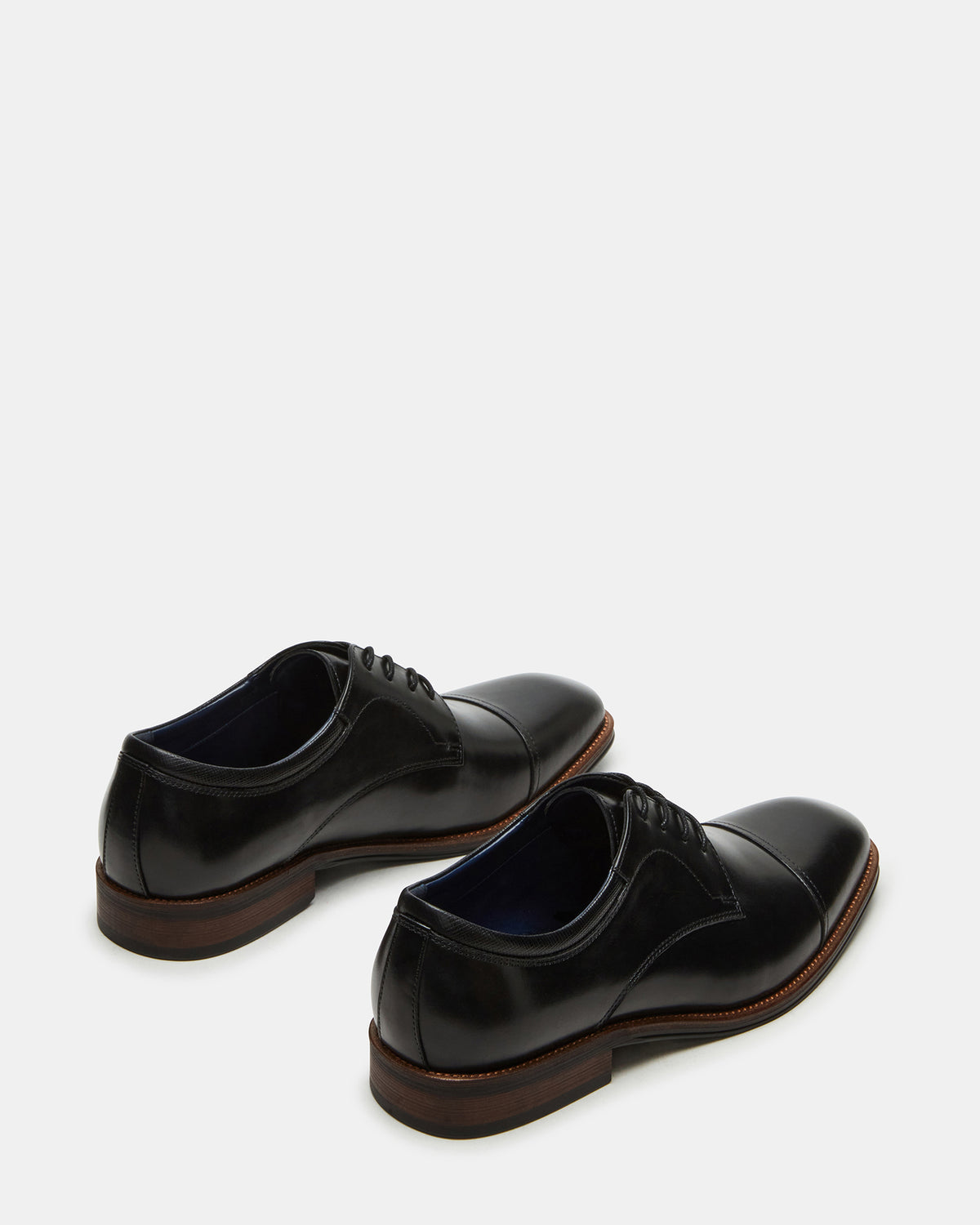 HASEN Black Leather Men's Lace-Up Dress Shoe | Steve Madden