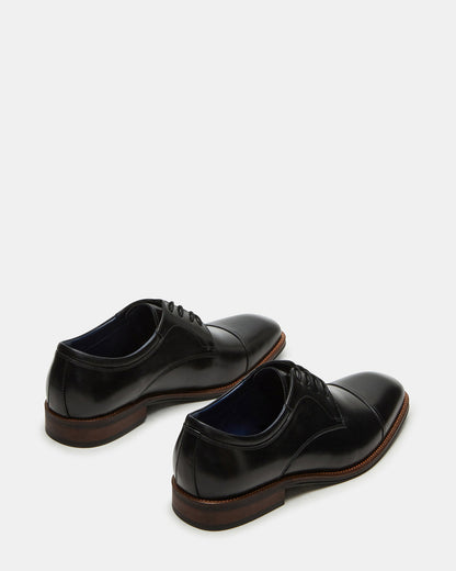 HASEN Black Leather Men's Lace-Up Dress Shoe | Steve Madden